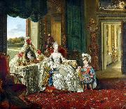 Johann Zoffany Queen Charlotte with her Two Eldest Sons France oil painting artist